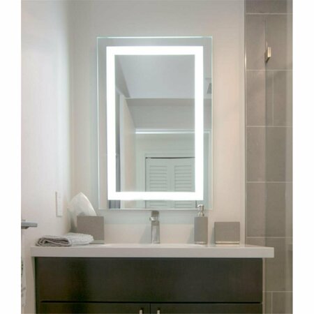 KD MOBILIARIO Backlit LED Mirror with Inset Frost on 4 Sides, White KD2753676